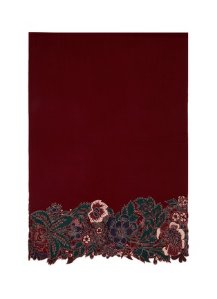 Main View - Click To Enlarge - JANAVI - Floral Border Merino Wool Scarf