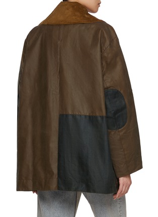 Back View - Click To Enlarge - GANNI - X Barbour Waxed Organic Cotton Duffle Coat