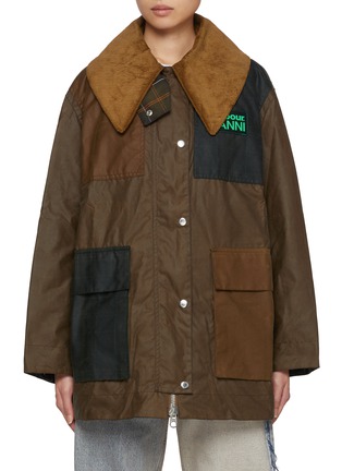 Main View - Click To Enlarge - GANNI - X Barbour Waxed Organic Cotton Duffle Coat