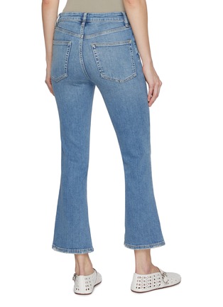 Back View - Click To Enlarge - FRAME - Le Crop Mini Boot Worn Fray Jeans