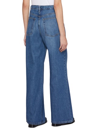 Back View - Click To Enlarge - FRAME - Easy Wide Leg Medium Wash Jeans