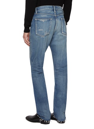 Back View - Click To Enlarge - FEAR OF GOD - Classic 5 Pocket Ripped Straight Leg Denim Jeans