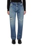 Main View - Click To Enlarge - FEAR OF GOD - Classic 5 Pocket Ripped Straight Leg Denim Jeans