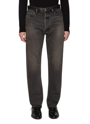 BOTTEGA VENETA | Dark Wash Intrecciato Patch Jeans | Men