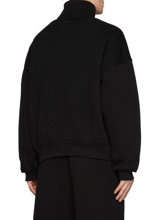 Back View - Click To Enlarge - FEAR OF GOD - Stand Collar Half Zip Cotton Blend Sweater