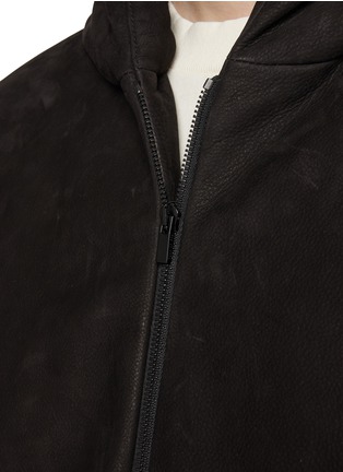  - FEAR OF GOD - Leather Hooded Bomber