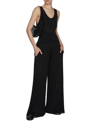 Figure View - Click To Enlarge - ALAÏA - Pleated Wide Leg Trousers