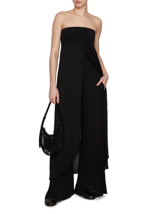 Figure View - Click To Enlarge - ALAÏA - Strapless Pleated Front Slit Dress