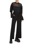 Figure View - Click To Enlarge - CFCL - AC Milan Rib Wide Leg Pants