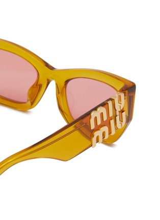 Detail View - Click To Enlarge - MIU MIU - Acetate Rectangle Sunglasses