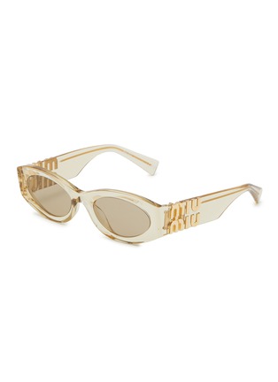 Main View - Click To Enlarge - MIU MIU - Acetate Oval Sunglasses