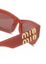 Detail View - Click To Enlarge - MIU MIU - Acetate Rectangle Sunglasses