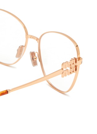 Detail View - Click To Enlarge - MIU MIU - Metal Pilot Optical Glasses