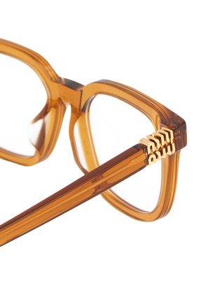 Detail View - Click To Enlarge - MIU MIU - Acetate Square Glasses