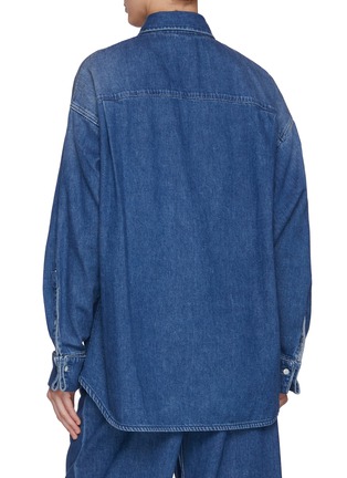 Back View - Click To Enlarge - LOEWE - Draped Cotton Shirt