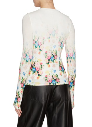 Back View - Click To Enlarge - LOEWE - Fading Floral Print Long Sleeve Top