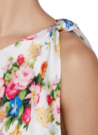  - LOEWE - Asymmetric Floral Silk Dress