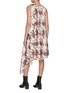 Back View - Click To Enlarge - LOEWE - Asymmetric Floral Silk Dress