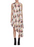 Main View - Click To Enlarge - LOEWE - Asymmetric Floral Silk Dress