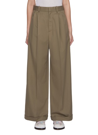 Main View - Click To Enlarge - LOEWE - Pleated Cotton Silk Trousers