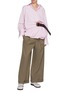 Figure View - Click To Enlarge - LOEWE - Pleated Cotton Silk Trousers