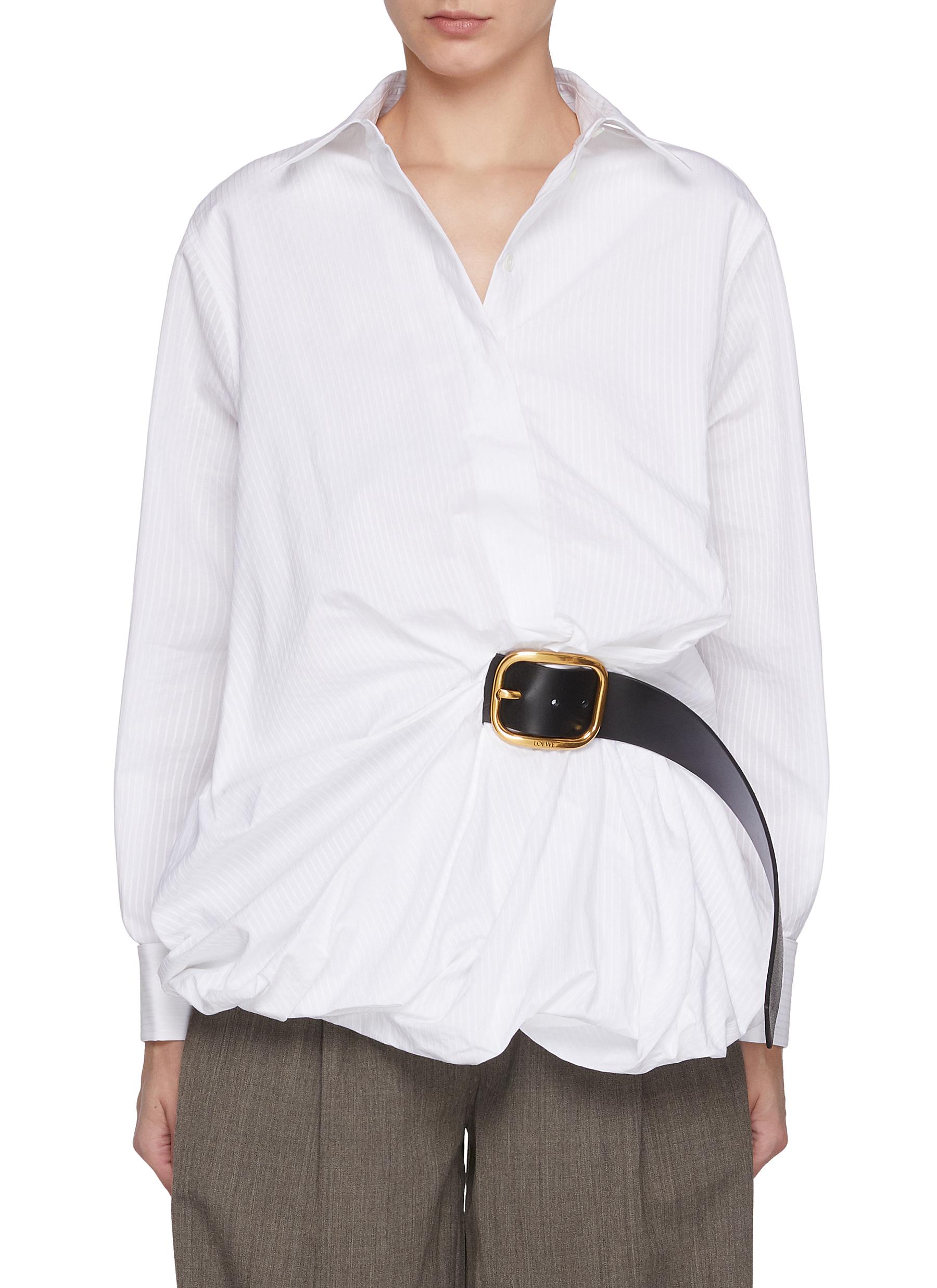 LOEWE | Belted Cotton Shirt | WHITE | Women | Lane Crawford LOEWE | Belted Cotton Shirt | WHITE | Women | Lane Crawford