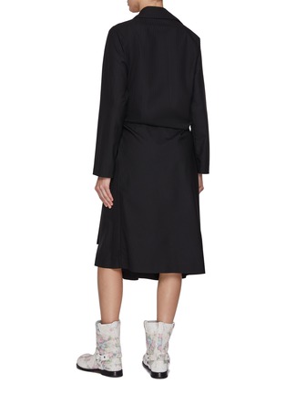 Back View - Click To Enlarge - LOEWE - Belted Wool Dress