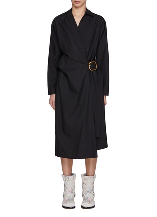 Main View - Click To Enlarge - LOEWE - Belted Wool Dress