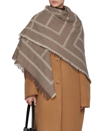 Figure View - Click To Enlarge - TOTEME - Monogram Wool Cashmere Scarf