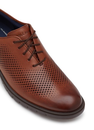 Detail View - Click To Enlarge - COLE HAAN - Grandflex Dress Laser Leather Oxford Shoes