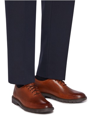 Figure View - Click To Enlarge - COLE HAAN - Grandflex Dress Laser Leather Oxford Shoes