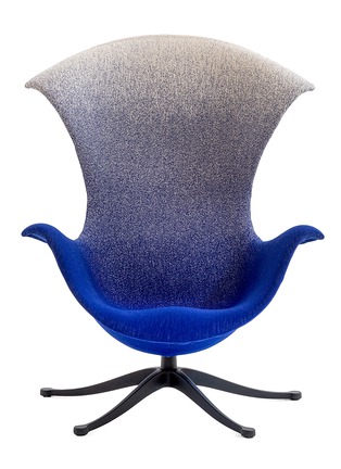 Main View - Click To Enlarge - MOROSO - One Page Tilting Armchair — Blur White/Royal Blue