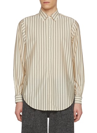 Main View - Click To Enlarge - J∞QUALITY - Goodpeople Goodstitching Goodproduct Striped Cotton Blend Shirt