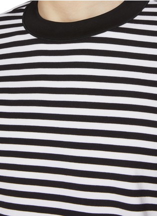  - J∞QUALITY - Goodpeople Goodstitching Goodproduct Contrast Crewneck Striped Cotton T-Shirt