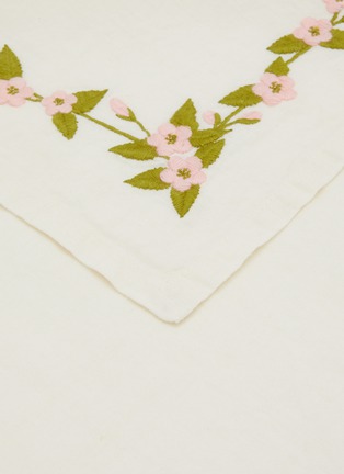 Detail View - Click To Enlarge - SUMMERILL & BISHOP - Cherry Blossom Embroidered Napkin