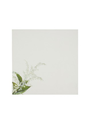 Main View - Click To Enlarge - SUMMERILL & BISHOP - Lily of the Valley 'Muguet' Linen Napkin — Pale Green