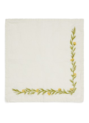 Main View - Click To Enlarge - SUMMERILL & BISHOP - Embroidered Napkin — Fennel Flower