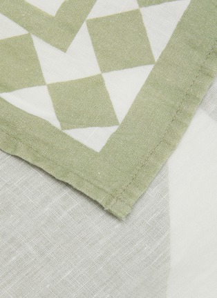 Detail View - Click To Enlarge - SUMMERILL & BISHOP - X Claridge's Linen Tablecloth — Green Check