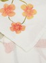 Detail View - Click To Enlarge - SUMMERILL & BISHOP - Capucines Linen Tablecloth — Peach Pink/Avocado Green