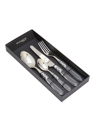 Detail View - Click To Enlarge - CASA BUGATTI - Aladdin Stainless Steel Cutlery Set — Transparent