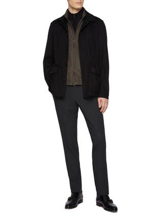 Figure View - Click To Enlarge - CANALI - Water Resistant Wool Cashmere Travel Jacket