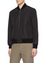 Detail View - Click To Enlarge - CANALI - Lambskin-Cotton Bomber Jacket