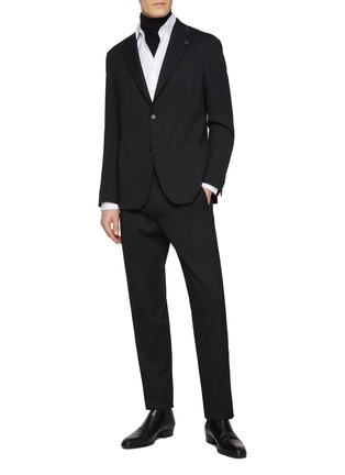 Figure View - Click To Enlarge - CANALI - Cotton Textured Point Collar Shirt