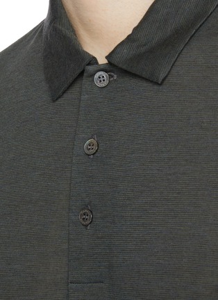  - CANALI - Short Sleeve Cotton-Cashmere Polo Shirt