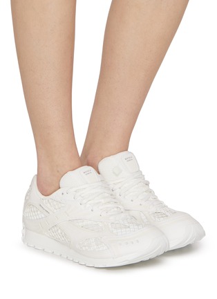 Figure View - Click To Enlarge - BOTTEGA VENETA - Orbit Technical Fishnet Sneakers