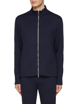 Main View - Click To Enlarge - ZEGNA - Light High Performance Zip Up Wool Jacket