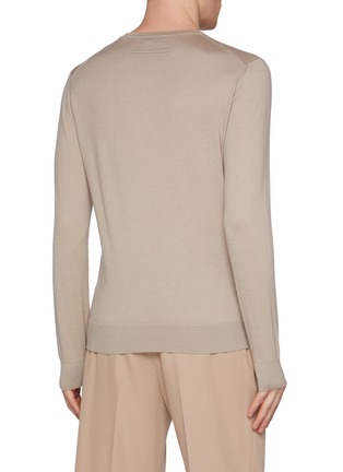 Back View - Click To Enlarge - ZEGNA - Crewneck Cashseta Cashmere Silk Sweater