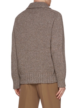 Back View - Click To Enlarge - ZEGNA - Shawl lapel Oasi Cashmere Cardigan