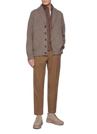 Figure View - Click To Enlarge - ZEGNA - Shawl lapel Oasi Cashmere Cardigan