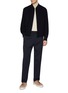 Figure View - Click To Enlarge - ZEGNA - Pleated Front Cotton Wool Trousers